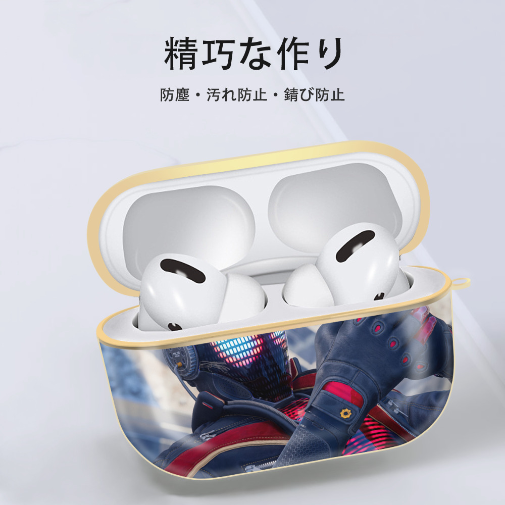 Spider Man スパイダーマン 【AirPods Pro用】ハードシェル保護ケース｜耐衝撃・防指紋・カラビナ付き商品仕様