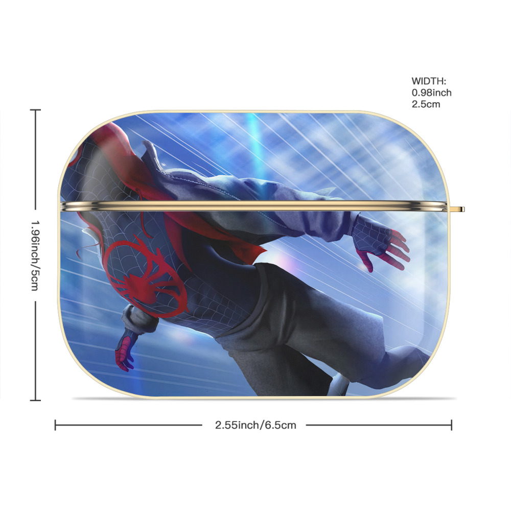 Spider Man スパイダーマン 【AirPods Pro用】ハードシェル保護ケース｜耐衝撃・防指紋・カラビナ付き商品仕様