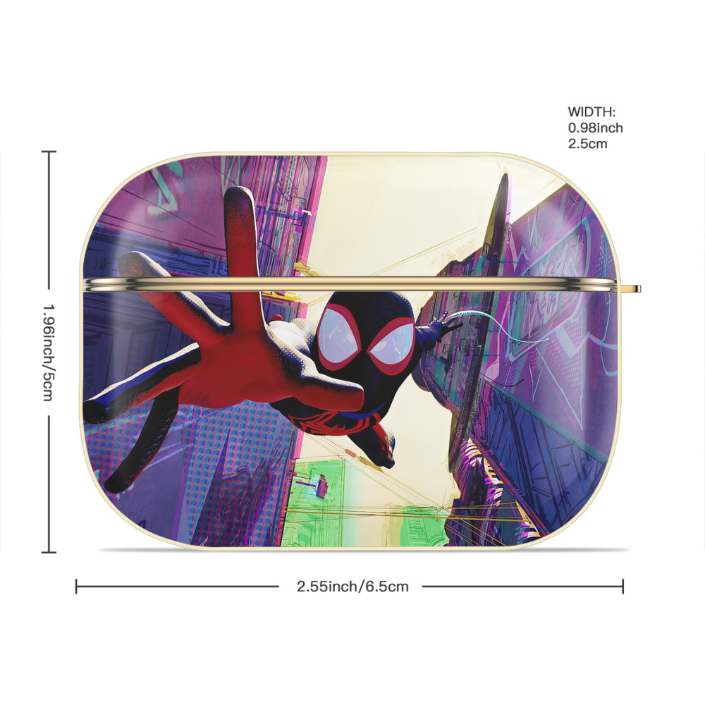 Spider Man スパイダーマン 【AirPods Pro用】ハードシェル保護ケース｜耐衝撃・防指紋・カラビナ付き商品仕様
