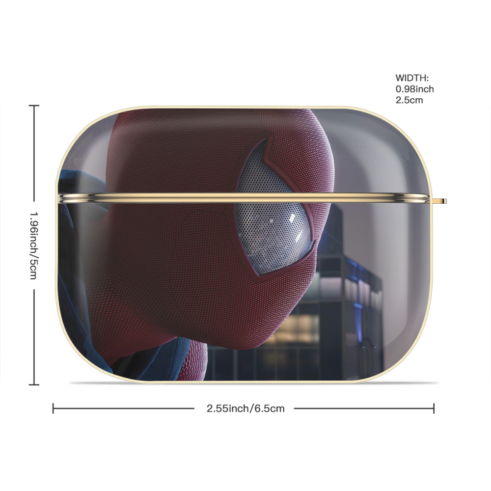 Spider Man スパイダーマン 【AirPods Pro用】ハードシェル保護ケース｜耐衝撃・防指紋・カラビナ付き商品仕様