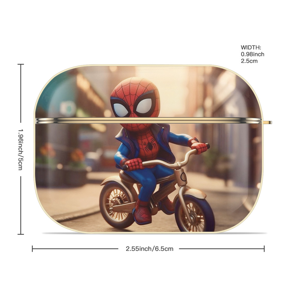 Spider Man スパイダーマン 【AirPods Pro用】ハードシェル保護ケース｜耐衝撃・防指紋・カラビナ付き商品仕様