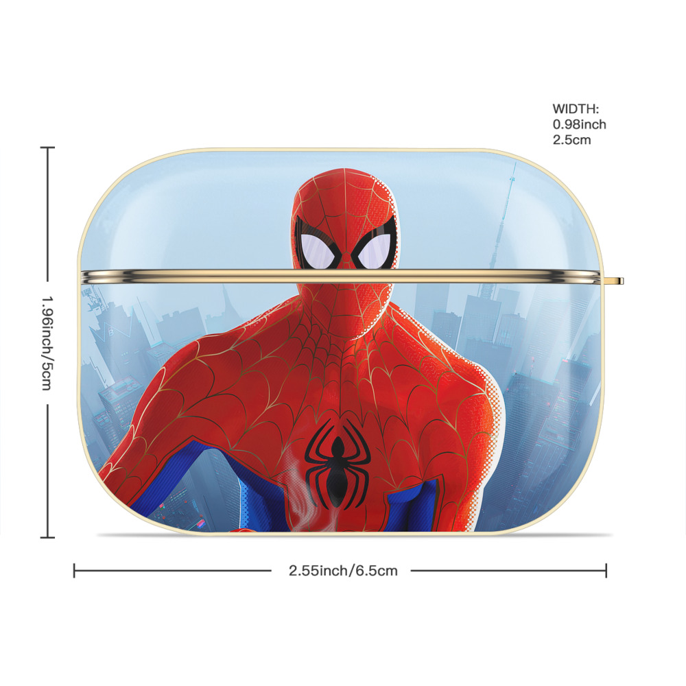 Spider Man スパイダーマン 【AirPods Pro用】ハードシェル保護ケース｜耐衝撃・防指紋・カラビナ付き商品仕様