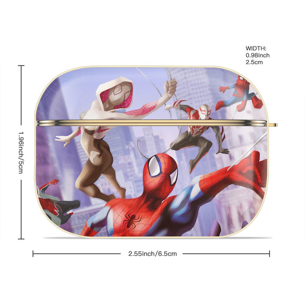 Spider Man スパイダーマン 【AirPods Pro用】ハードシェル保護ケース｜耐衝撃・防指紋・カラビナ付き商品仕様