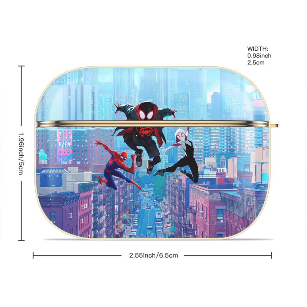 Spider Man スパイダーマン 【AirPods Pro用】ハードシェル保護ケース｜耐衝撃・防指紋・カラビナ付き商品仕様