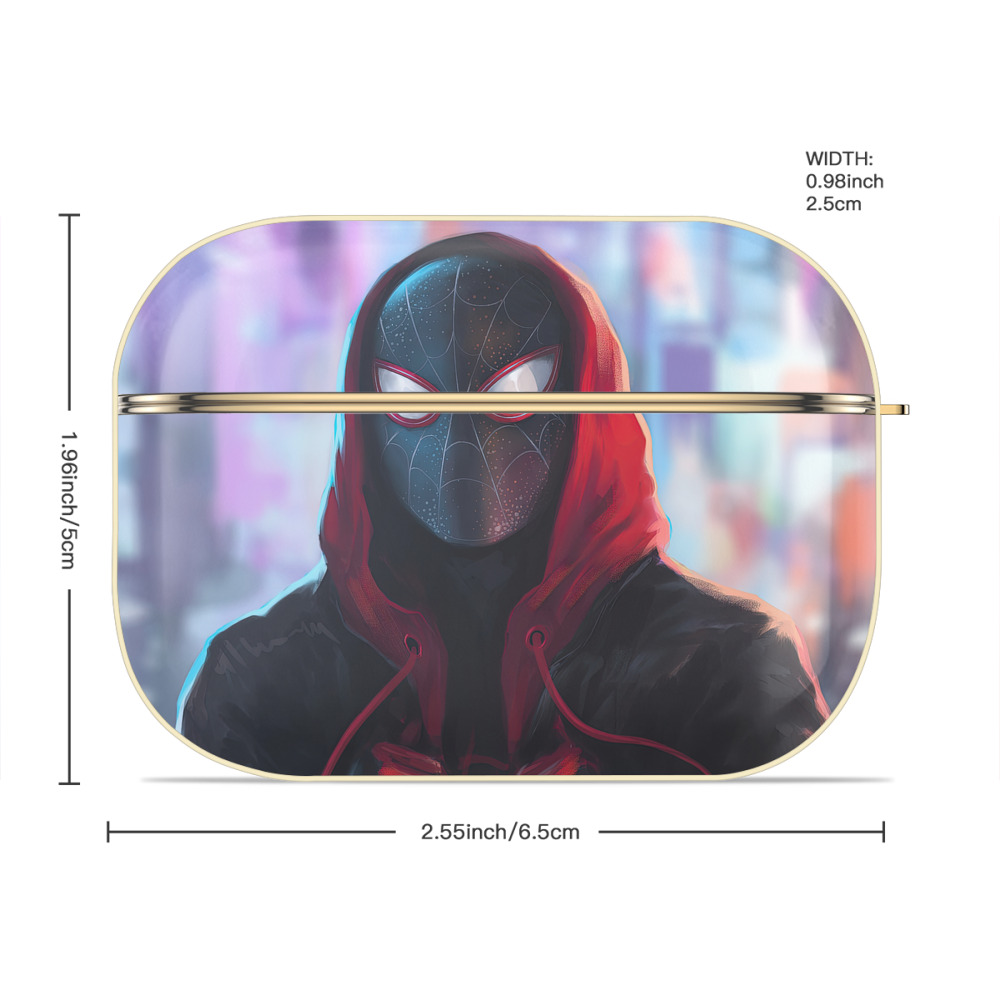 Spider Man スパイダーマン 【AirPods Pro用】ハードシェル保護ケース｜耐衝撃・防指紋・カラビナ付き商品仕様