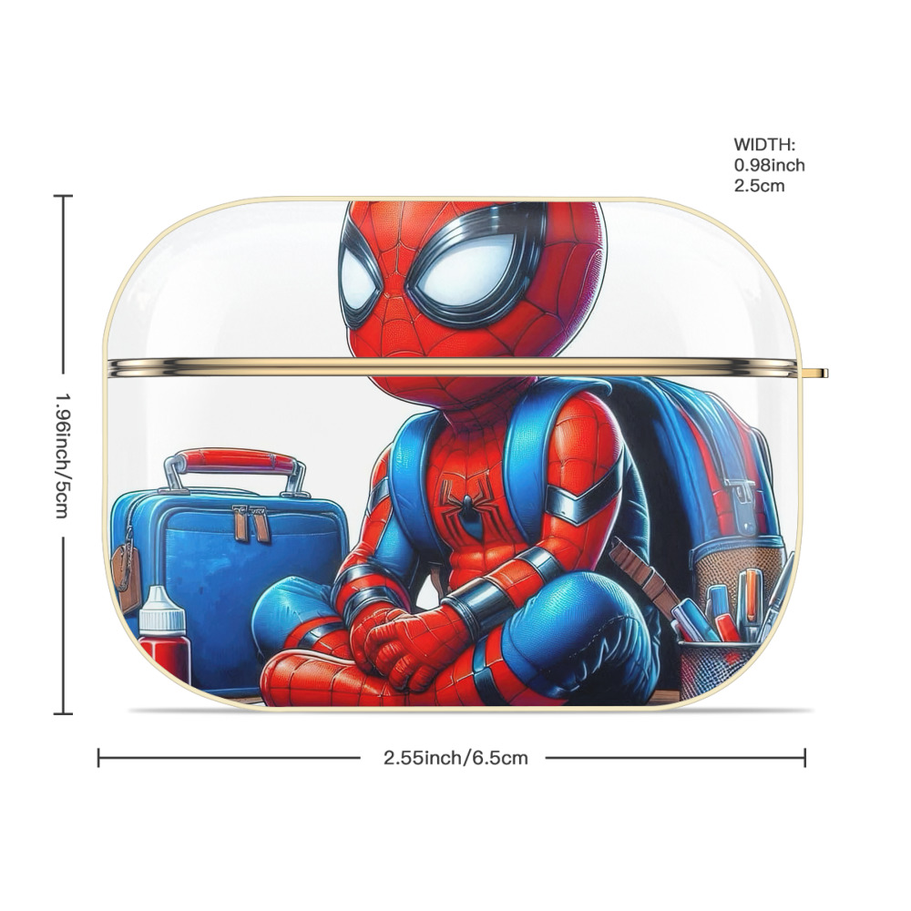 Spider Man スパイダーマン 【AirPods Pro用】ハードシェル保護ケース｜耐衝撃・防指紋・カラビナ付き商品仕様