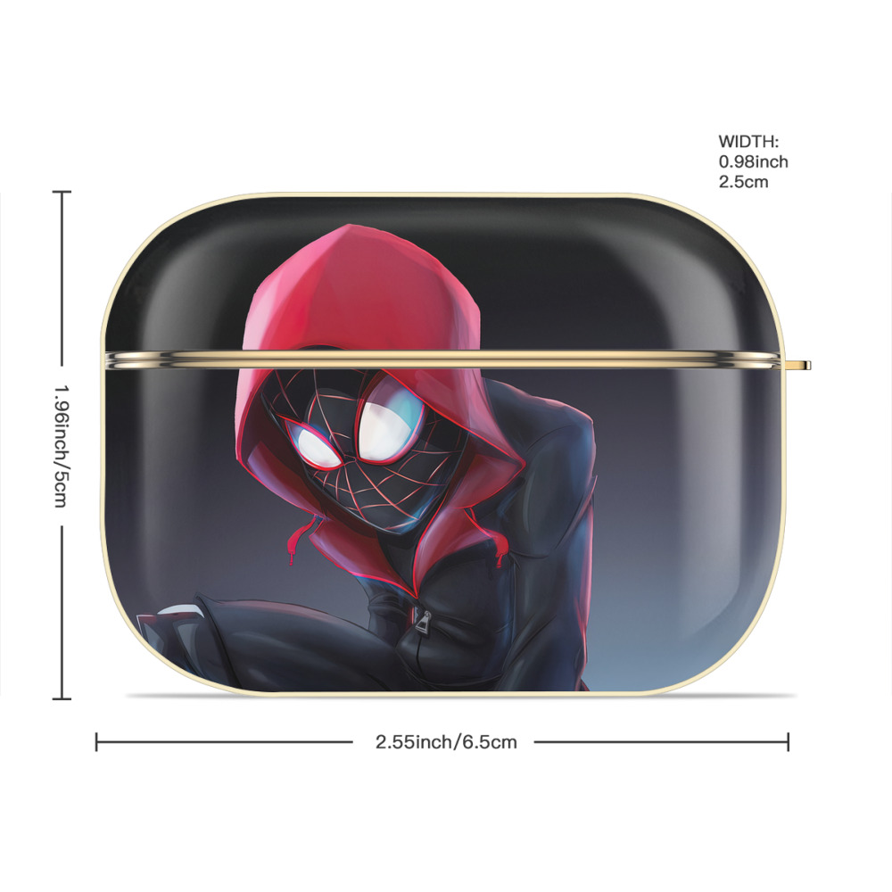 Spider Man スパイダーマン 【AirPods Pro用】ハードシェル保護ケース｜耐衝撃・防指紋・カラビナ付き商品仕様