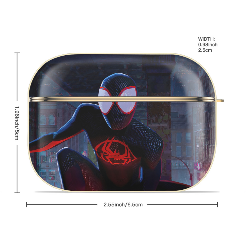 Spider Man スパイダーマン 【AirPods Pro用】ハードシェル保護ケース｜耐衝撃・防指紋・カラビナ付き商品仕様