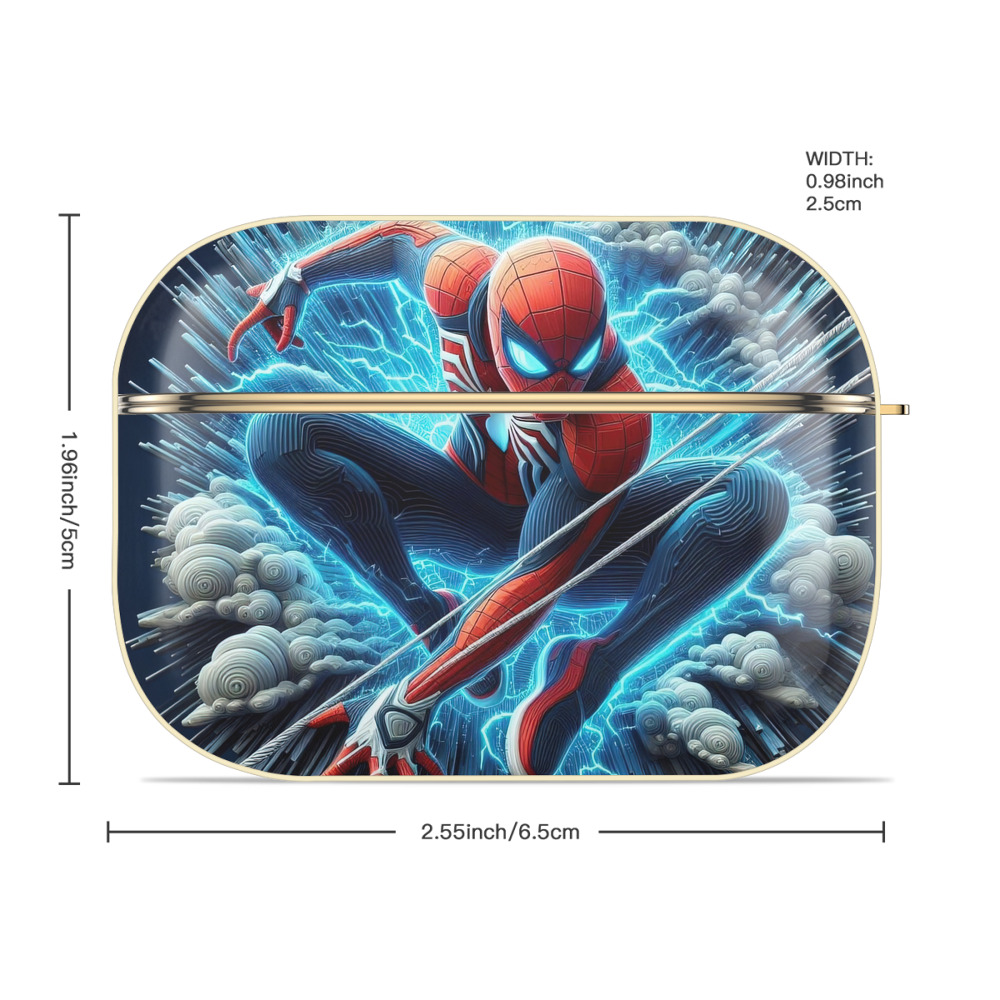 Spider Man スパイダーマン 【AirPods Pro用】ハードシェル保護ケース｜耐衝撃・防指紋・カラビナ付き商品仕様