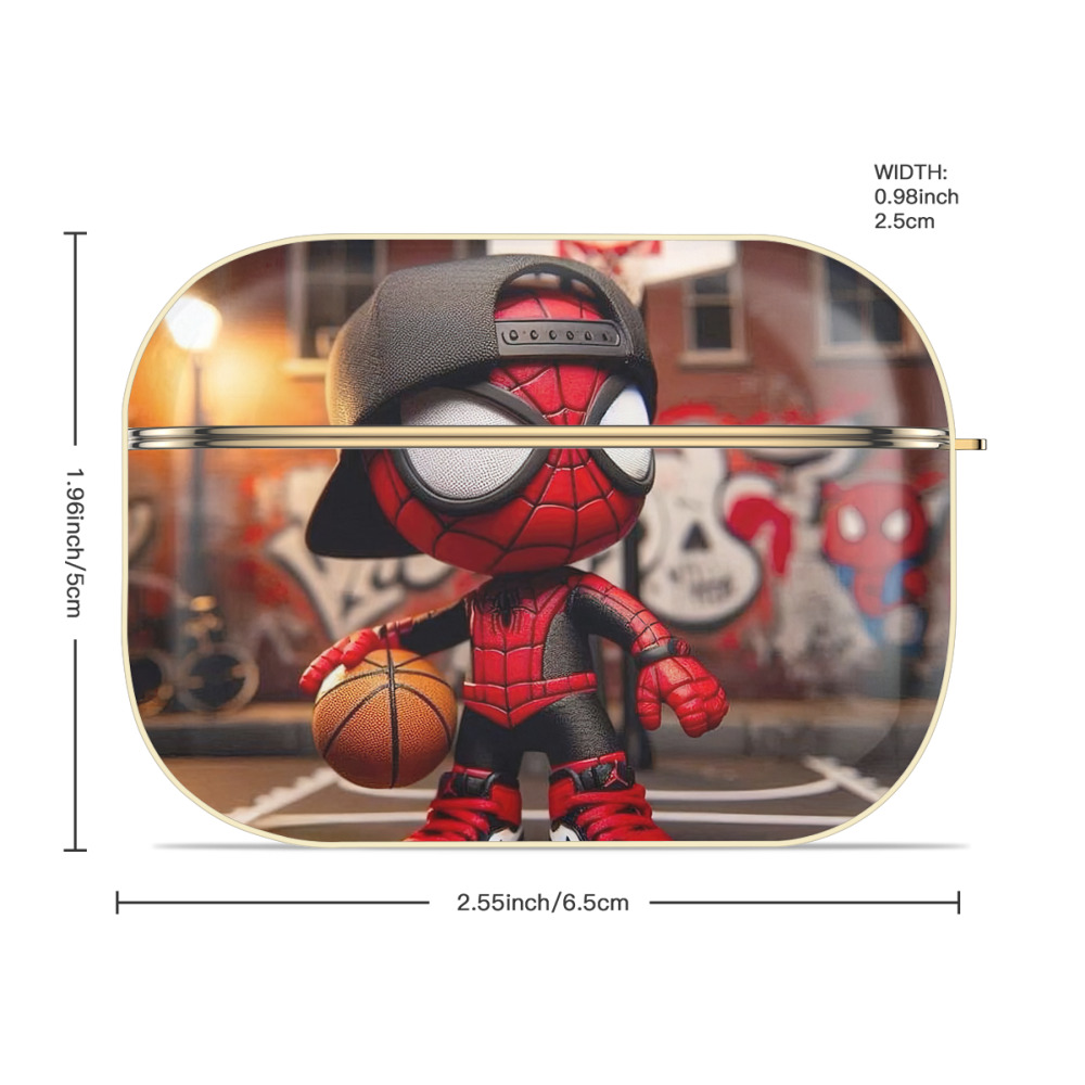 Spider Man スパイダーマン 【AirPods Pro用】ハードシェル保護ケース｜耐衝撃・防指紋・カラビナ付き商品仕様