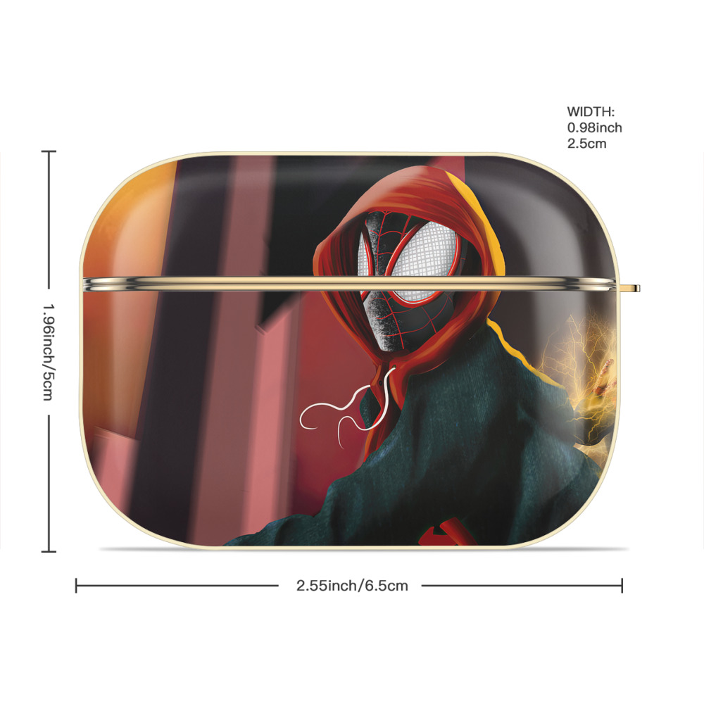 Spider Man スパイダーマン 【AirPods Pro用】ハードシェル保護ケース｜耐衝撃・防指紋・カラビナ付き商品仕様