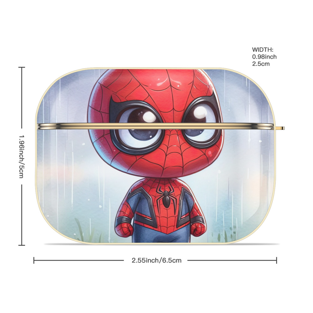 Spider Man スパイダーマン 【AirPods Pro用】ハードシェル保護ケース｜耐衝撃・防指紋・カラビナ付き商品仕様
