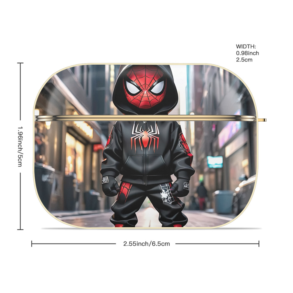 Spider Man スパイダーマン 【AirPods Pro用】ハードシェル保護ケース｜耐衝撃・防指紋・カラビナ付き商品仕様