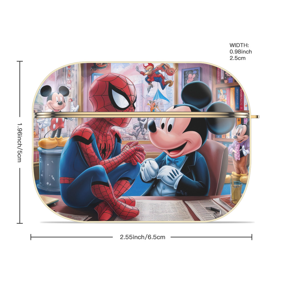 Spider Man スパイダーマン 【AirPods Pro用】ハードシェル保護ケース｜耐衝撃・防指紋・カラビナ付き商品仕様