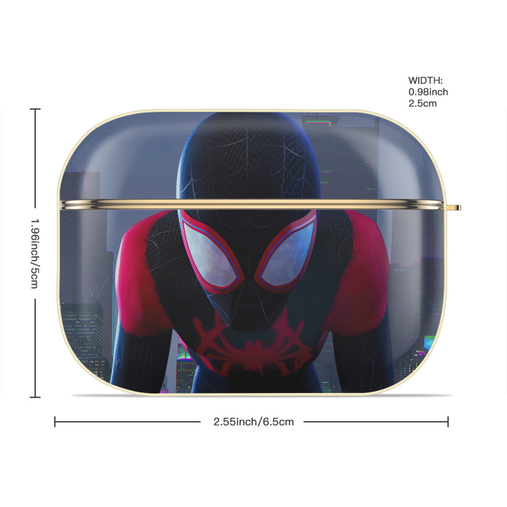 Spider Man スパイダーマン 【AirPods Pro用】ハードシェル保護ケース｜耐衝撃・防指紋・カラビナ付き商品仕様