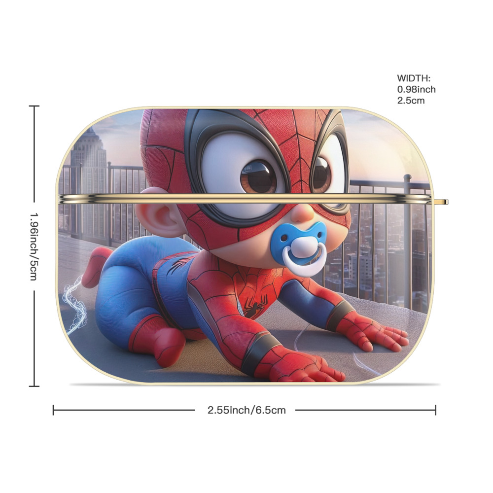 Spider Man スパイダーマン 【AirPods Pro用】ハードシェル保護ケース｜耐衝撃・防指紋・カラビナ付き商品仕様