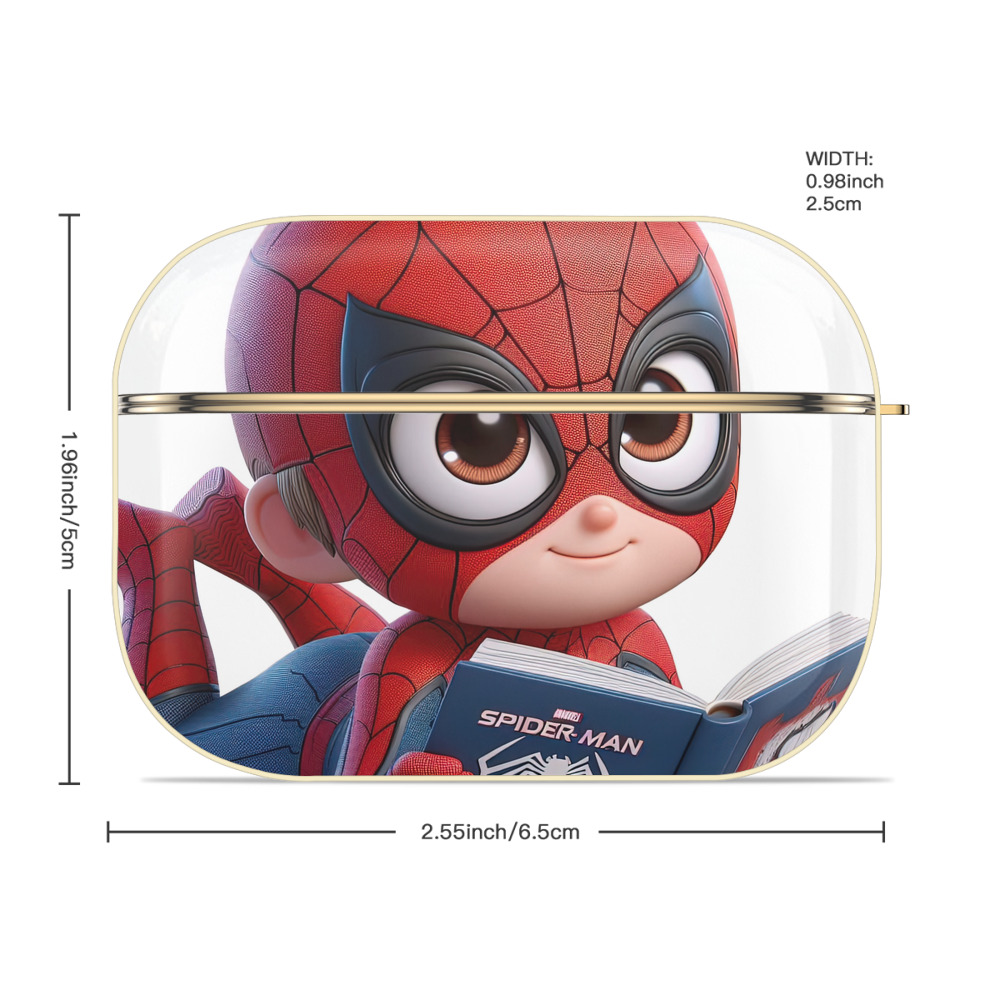 Spider Man スパイダーマン 【AirPods Pro用】ハードシェル保護ケース｜耐衝撃・防指紋・カラビナ付き商品仕様