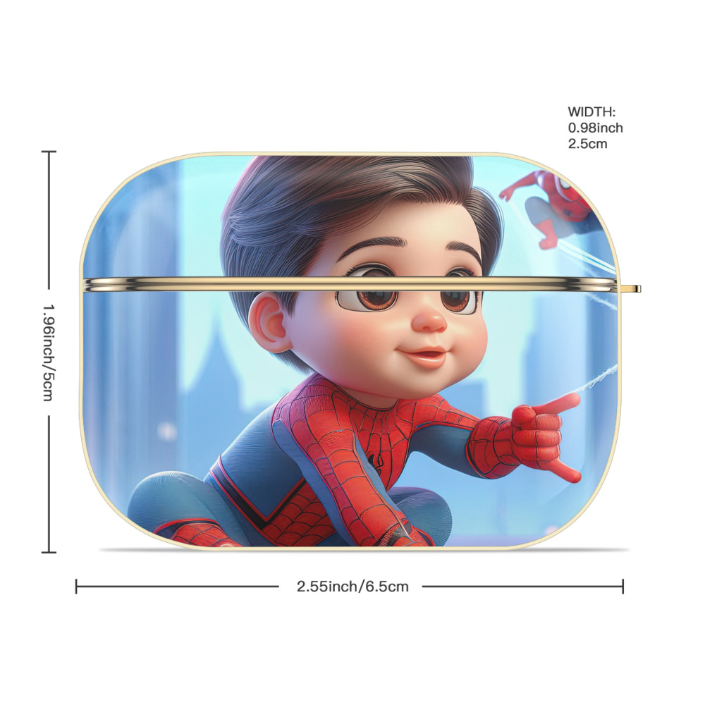 Spider Man スパイダーマン 【AirPods Pro用】ハードシェル保護ケース｜耐衝撃・防指紋・カラビナ付き商品仕様
