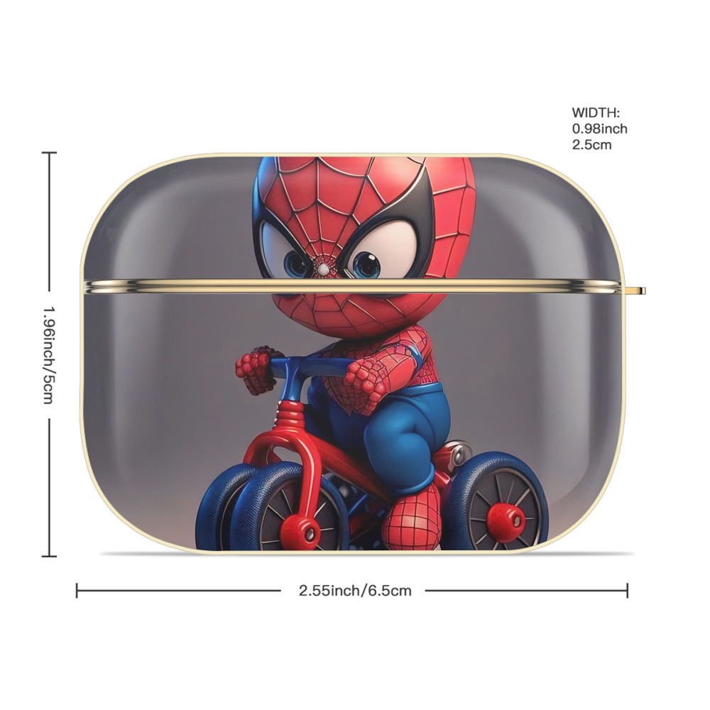 Spider Man スパイダーマン 【AirPods Pro用】ハードシェル保護ケース｜耐衝撃・防指紋・カラビナ付き商品仕様