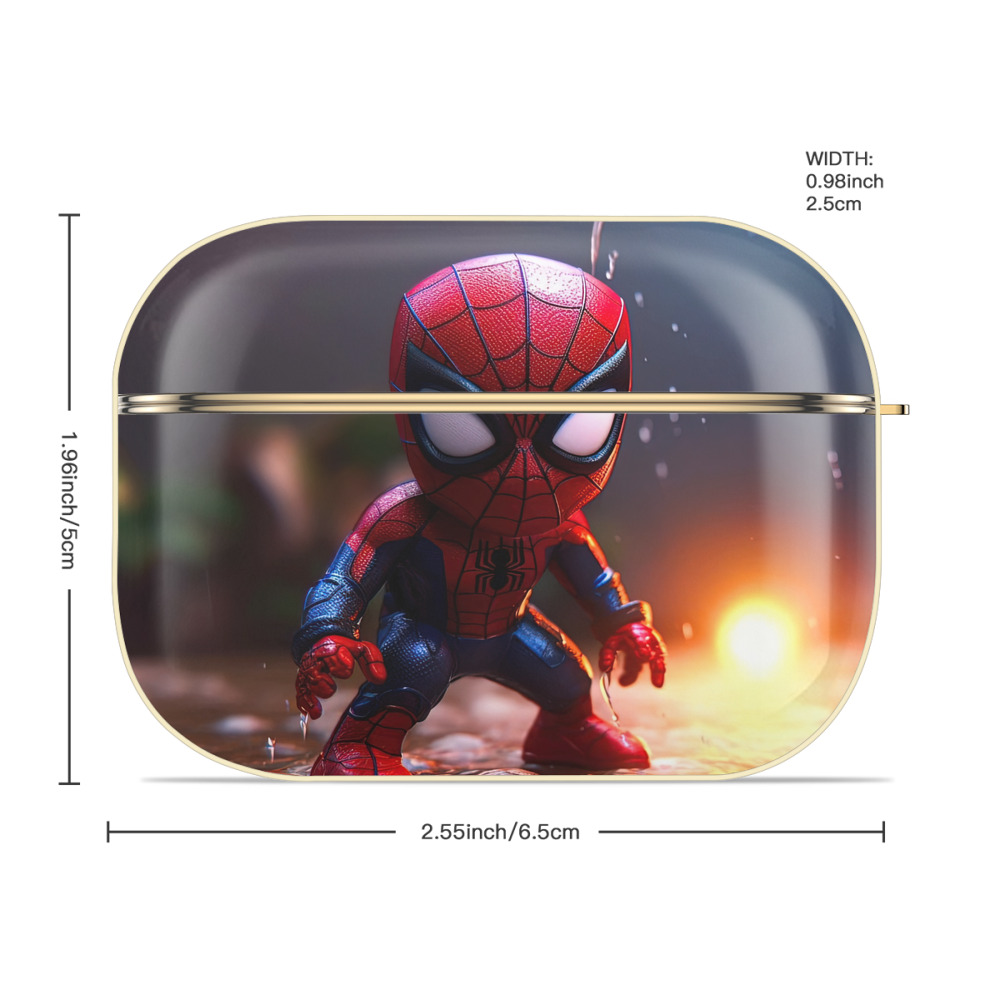 Spider Man スパイダーマン 【AirPods Pro用】ハードシェル保護ケース｜耐衝撃・防指紋・カラビナ付き商品仕様