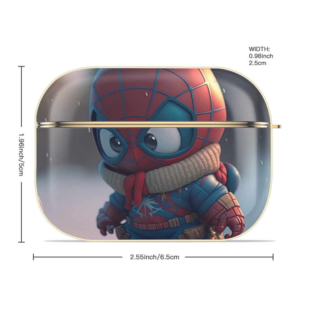 Spider Man スパイダーマン 【AirPods Pro用】ハードシェル保護ケース｜耐衝撃・防指紋・カラビナ付き商品仕様