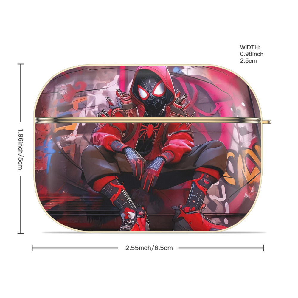Spider Man スパイダーマン 【AirPods Pro用】ハードシェル保護ケース｜耐衝撃・防指紋・カラビナ付き商品仕様