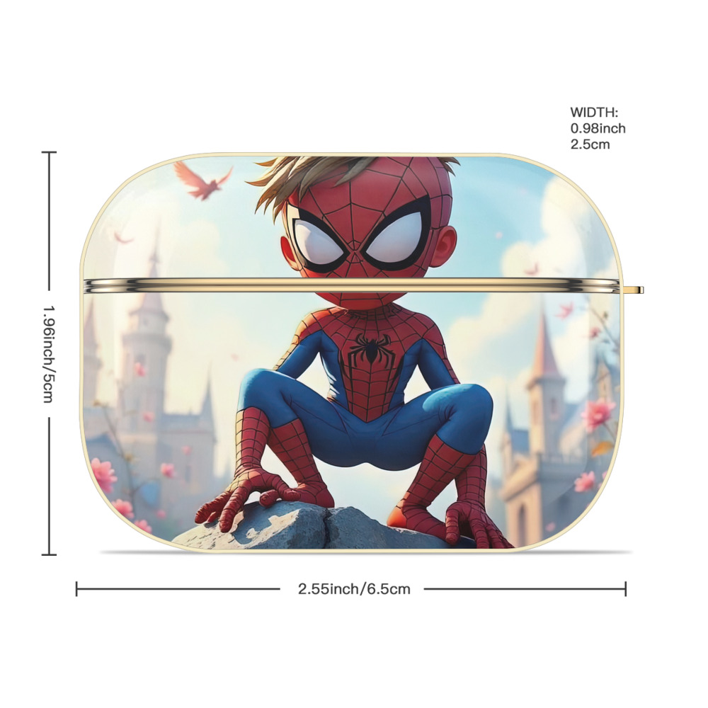 Spider Man スパイダーマン 【AirPods Pro用】ハードシェル保護ケース｜耐衝撃・防指紋・カラビナ付き商品仕様