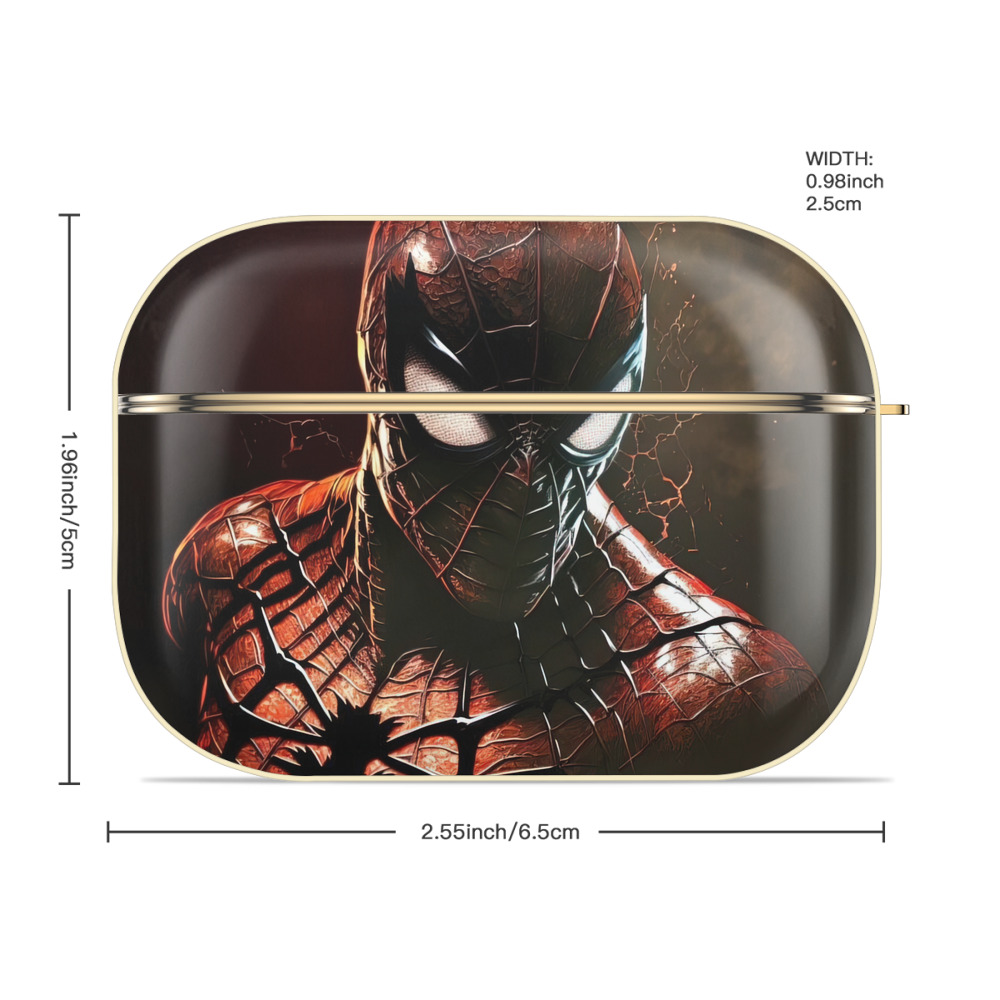 Spider Man スパイダーマン 【AirPods Pro用】ハードシェル保護ケース｜耐衝撃・防指紋・カラビナ付き商品仕様