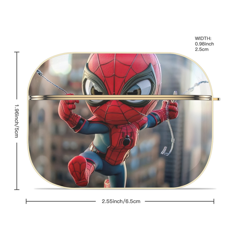 Spider Man スパイダーマン 【AirPods Pro用】ハードシェル保護ケース｜耐衝撃・防指紋・カラビナ付き商品仕様