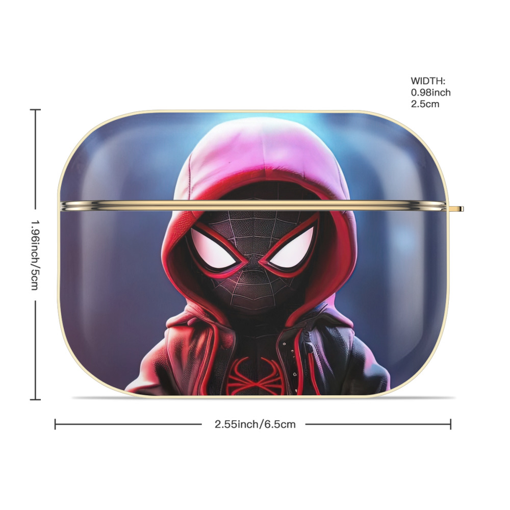 Spider Man スパイダーマン 【AirPods Pro用】ハードシェル保護ケース｜耐衝撃・防指紋・カラビナ付き商品仕様