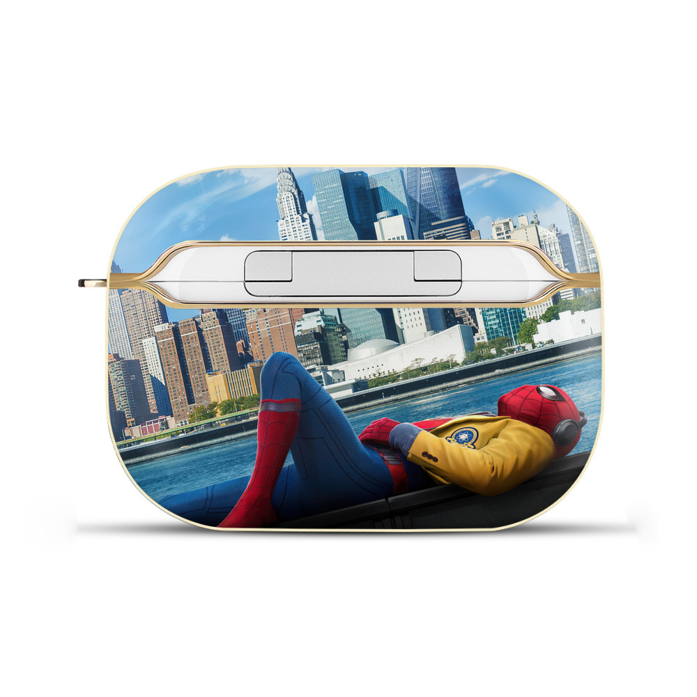 （画像用） Spider Man スパイダーマン 【AirPods Pro用】ハードシェル保護ケース｜耐衝撃・防指紋・カラビナ付き商品仕様
