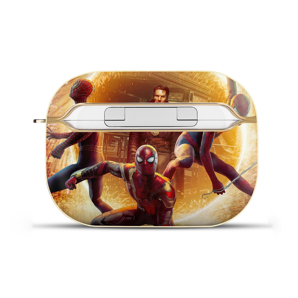 （画像用） Spider Man スパイダーマン 【AirPods Pro用】ハードシェル保護ケース｜耐衝撃・防指紋・カラビナ付き商品仕様