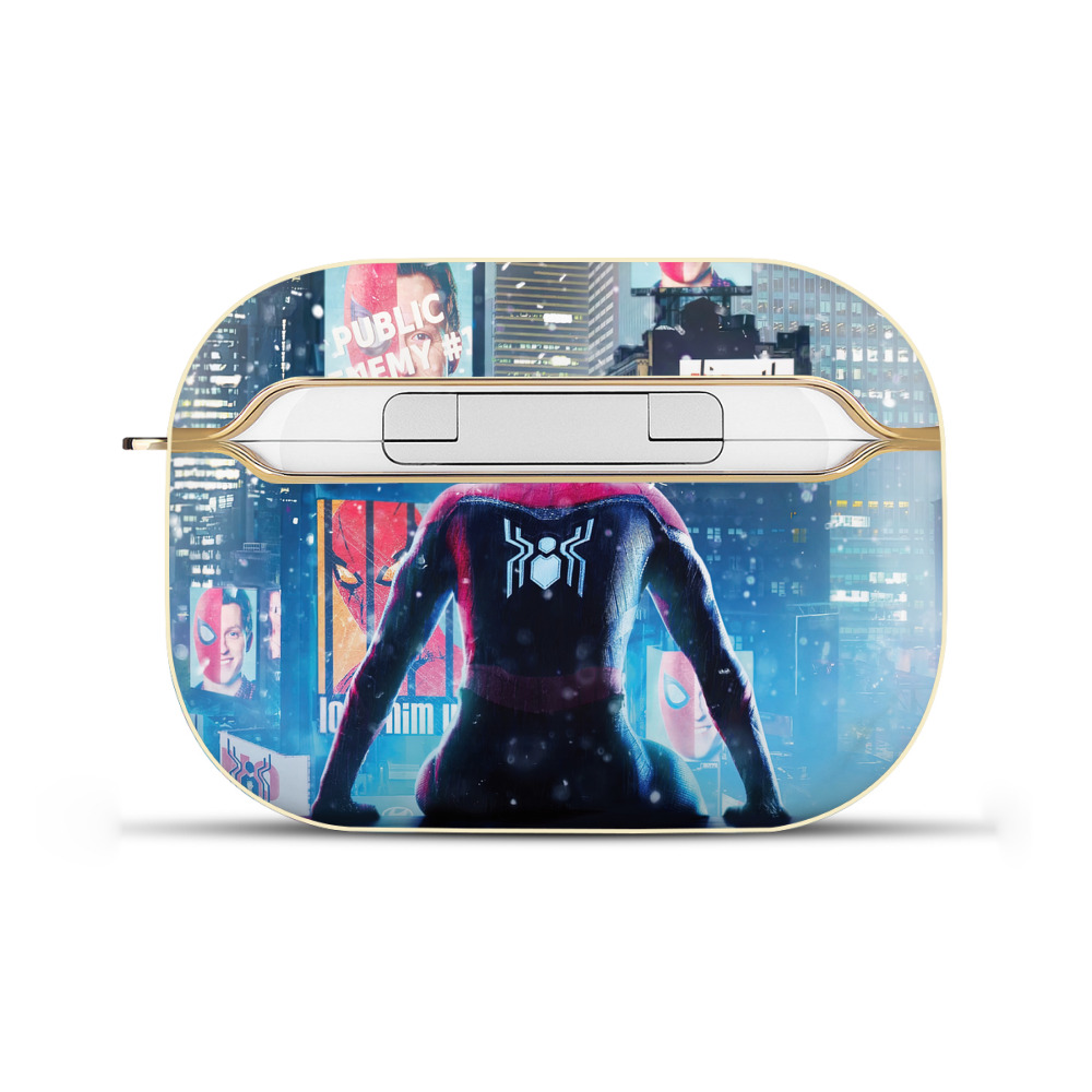 （画像用） Spider Man スパイダーマン 【AirPods Pro用】ハードシェル保護ケース｜耐衝撃・防指紋・カラビナ付き商品仕様