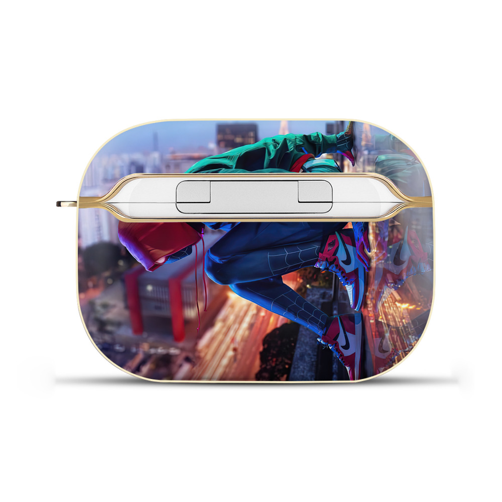 （画像用） Spider Man スパイダーマン 【AirPods Pro用】ハードシェル保護ケース｜耐衝撃・防指紋・カラビナ付き商品仕様