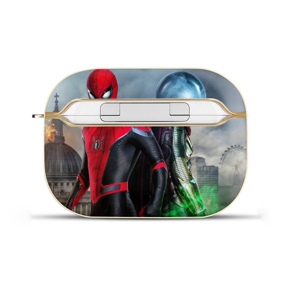 （画像用） Spider Man スパイダーマン 【AirPods Pro用】ハードシェル保護ケース｜耐衝撃・防指紋・カラビナ付き商品仕様