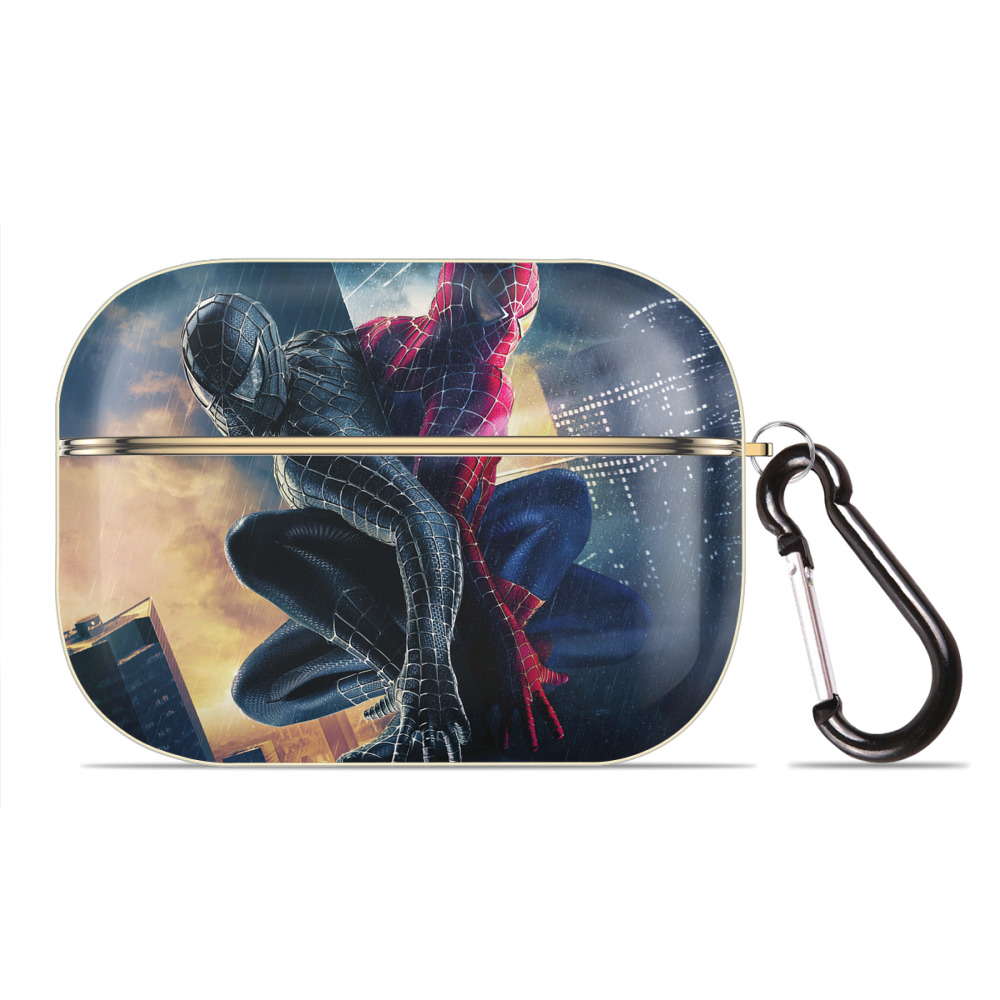 （画像用） Spider Man スパイダーマン 【AirPods Pro用】ハードシェル保護ケース｜耐衝撃・防指紋・カラビナ付き商品仕様
