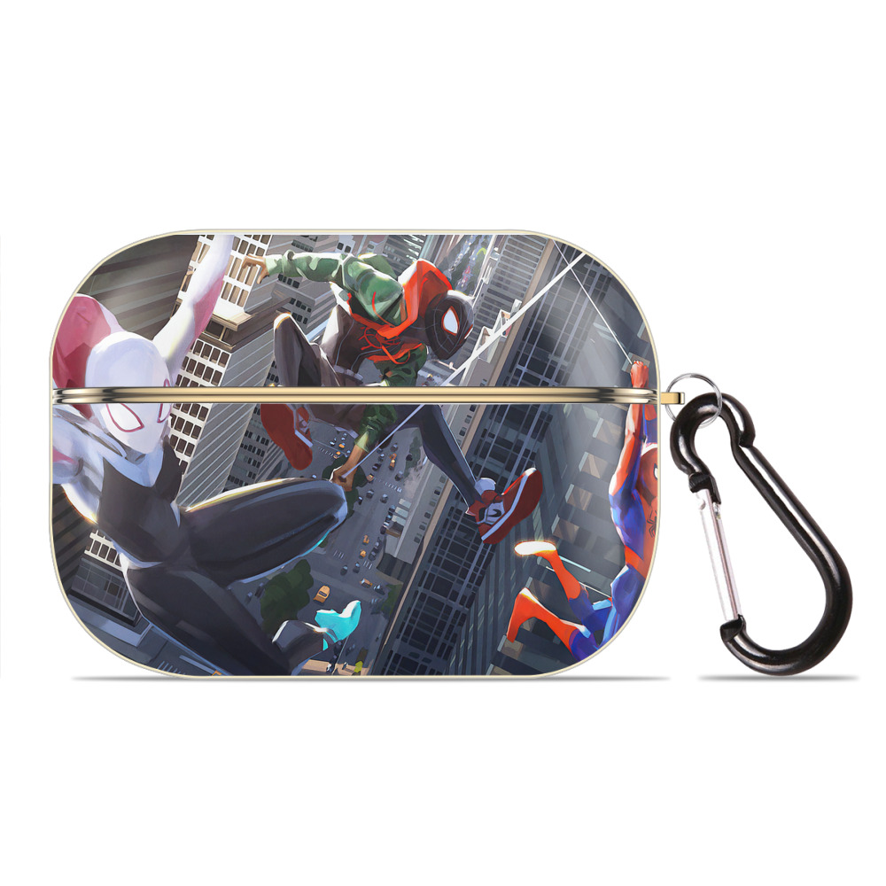 （画像用） Spider Man スパイダーマン 【AirPods Pro用】ハードシェル保護ケース｜耐衝撃・防指紋・カラビナ付き商品仕様