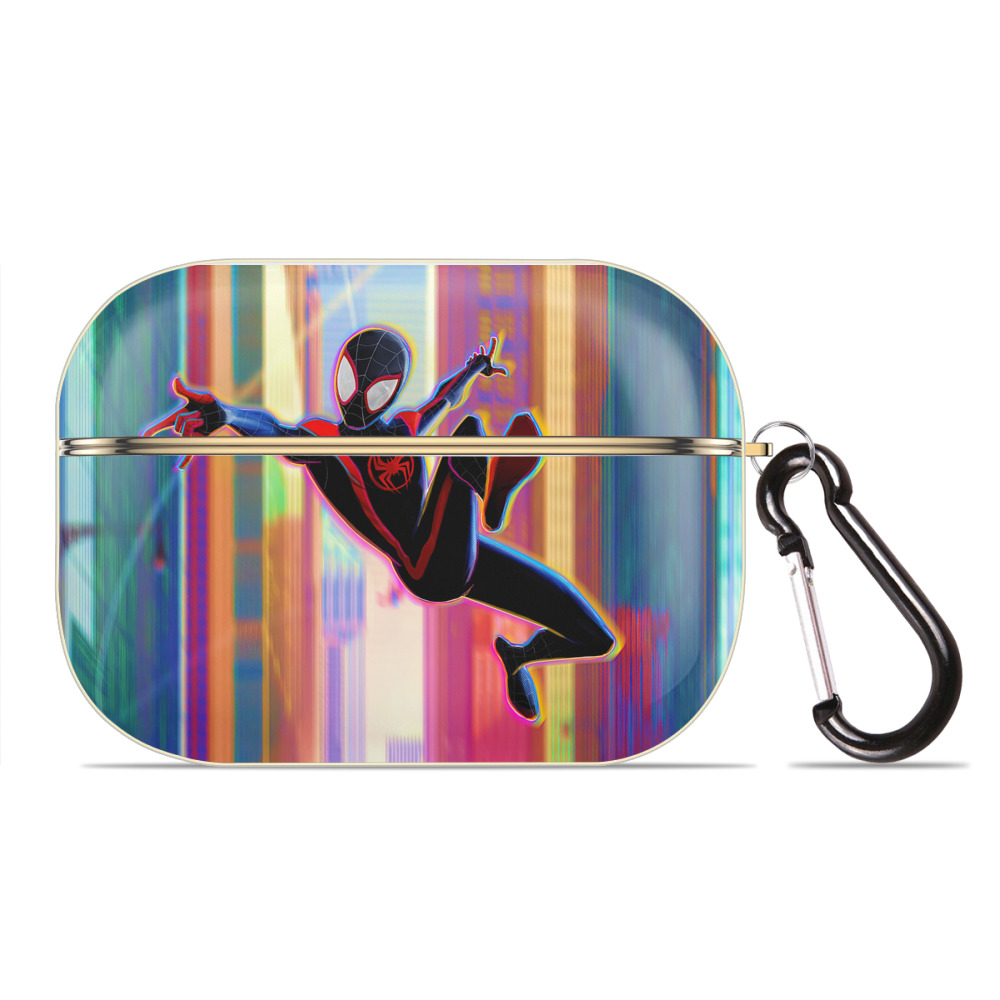 （画像用） Spider Man スパイダーマン 【AirPods Pro用】ハードシェル保護ケース｜耐衝撃・防指紋・カラビナ付き商品仕様