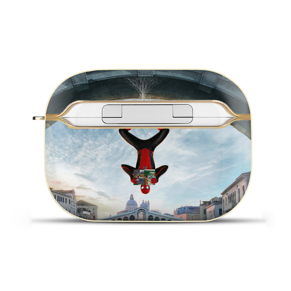 （画像用） Spider Man スパイダーマン 【AirPods Pro用】ハードシェル保護ケース｜耐衝撃・防指紋・カラビナ付き商品仕様