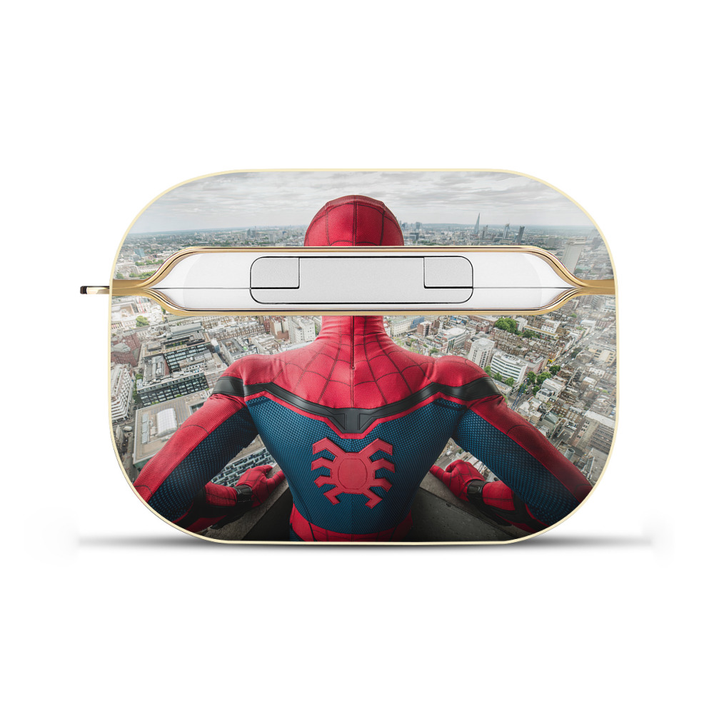 （画像用） Spider Man スパイダーマン 【AirPods Pro用】ハードシェル保護ケース｜耐衝撃・防指紋・カラビナ付き商品仕様
