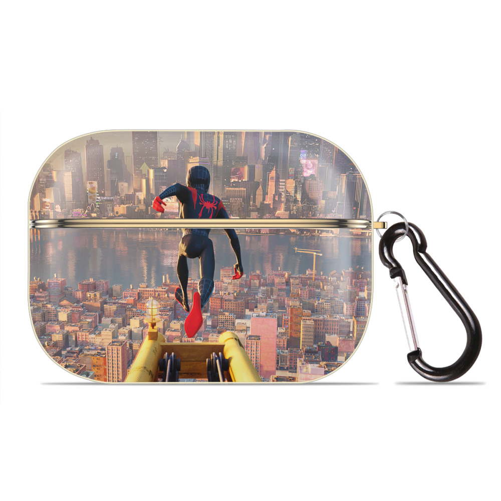 （画像用） Spider Man スパイダーマン 【AirPods Pro用】ハードシェル保護ケース｜耐衝撃・防指紋・カラビナ付き商品仕様