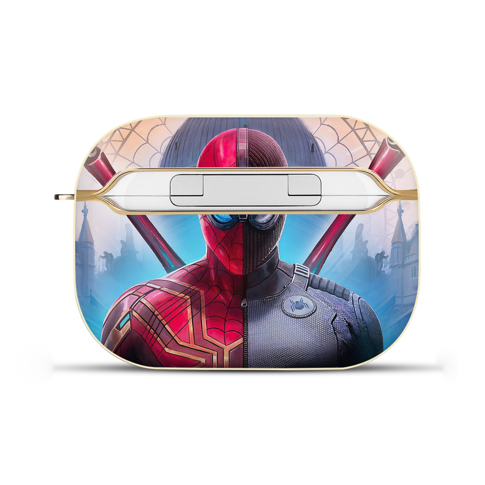 （画像用） Spider Man スパイダーマン 【AirPods Pro用】ハードシェル保護ケース｜耐衝撃・防指紋・カラビナ付き商品仕様