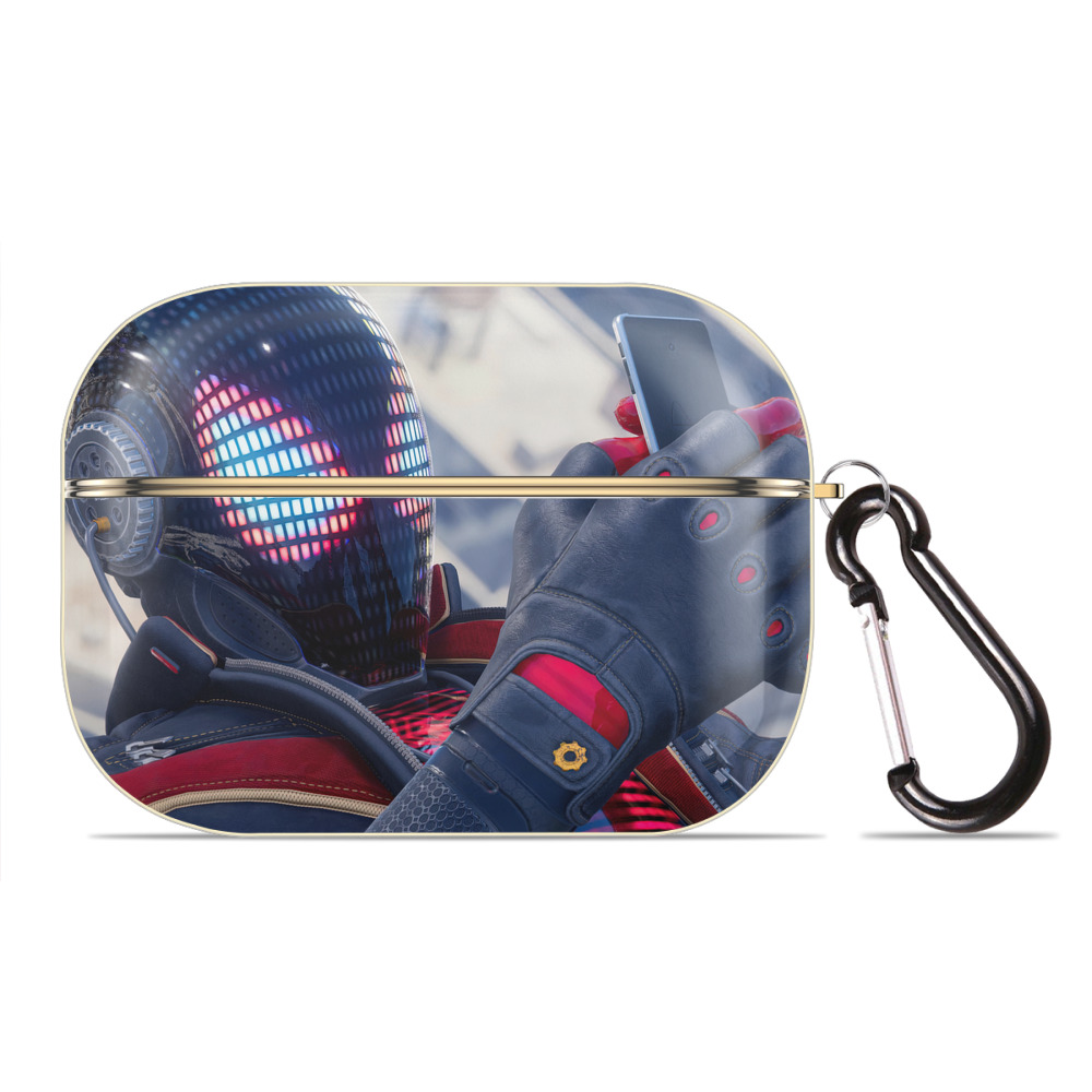 （画像用） Spider Man スパイダーマン 【AirPods Pro用】ハードシェル保護ケース｜耐衝撃・防指紋・カラビナ付き商品仕様