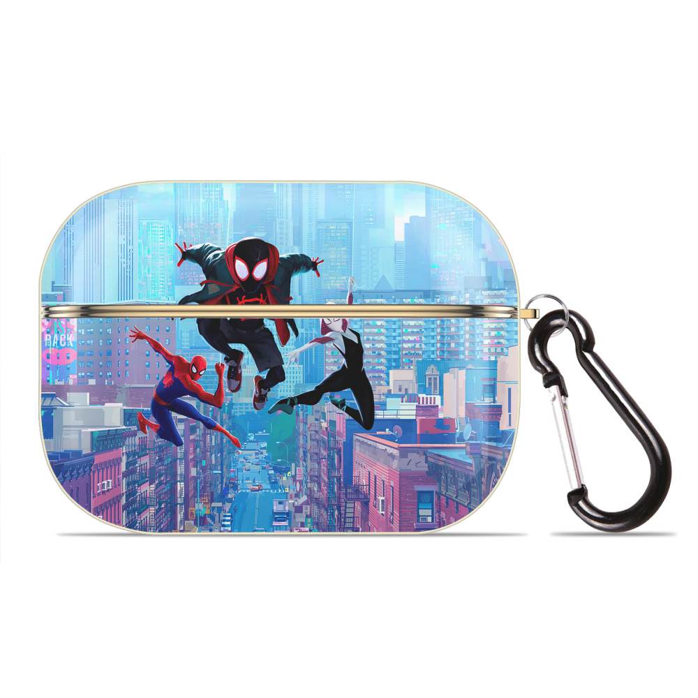 （画像用） Spider Man スパイダーマン 【AirPods Pro用】ハードシェル保護ケース｜耐衝撃・防指紋・カラビナ付き商品仕様