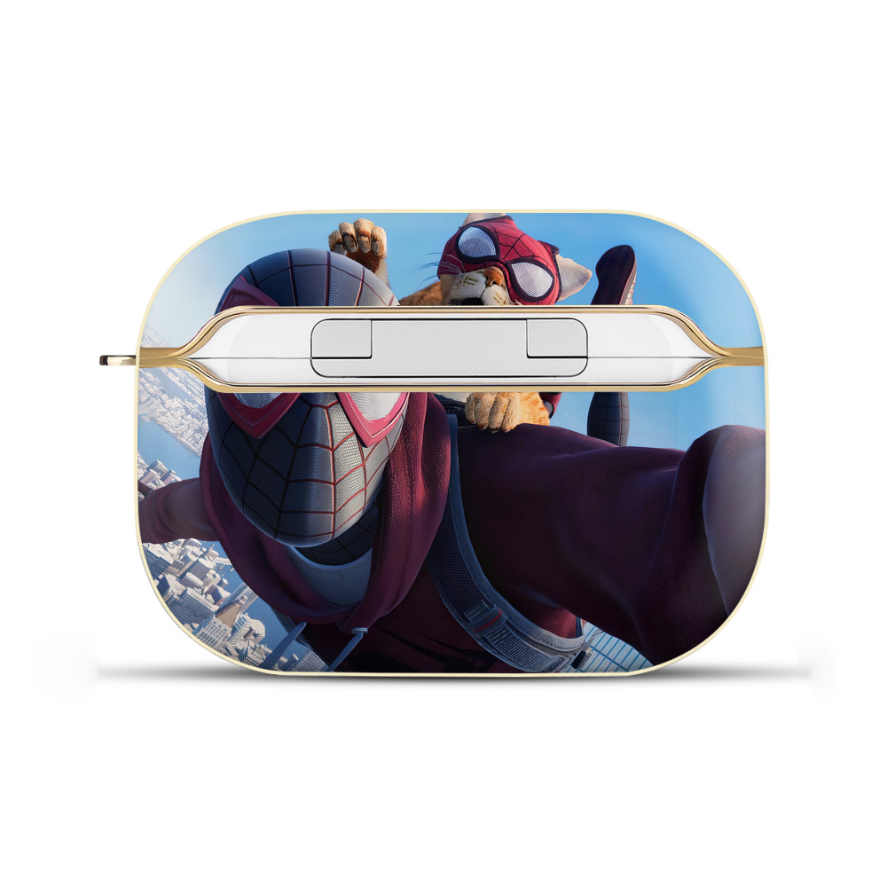 （画像用） Spider Man スパイダーマン 【AirPods Pro用】ハードシェル保護ケース｜耐衝撃・防指紋・カラビナ付き商品仕様