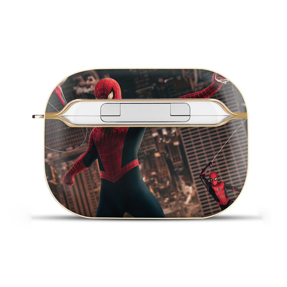 （画像用） Spider Man スパイダーマン 【AirPods Pro用】ハードシェル保護ケース｜耐衝撃・防指紋・カラビナ付き商品仕様