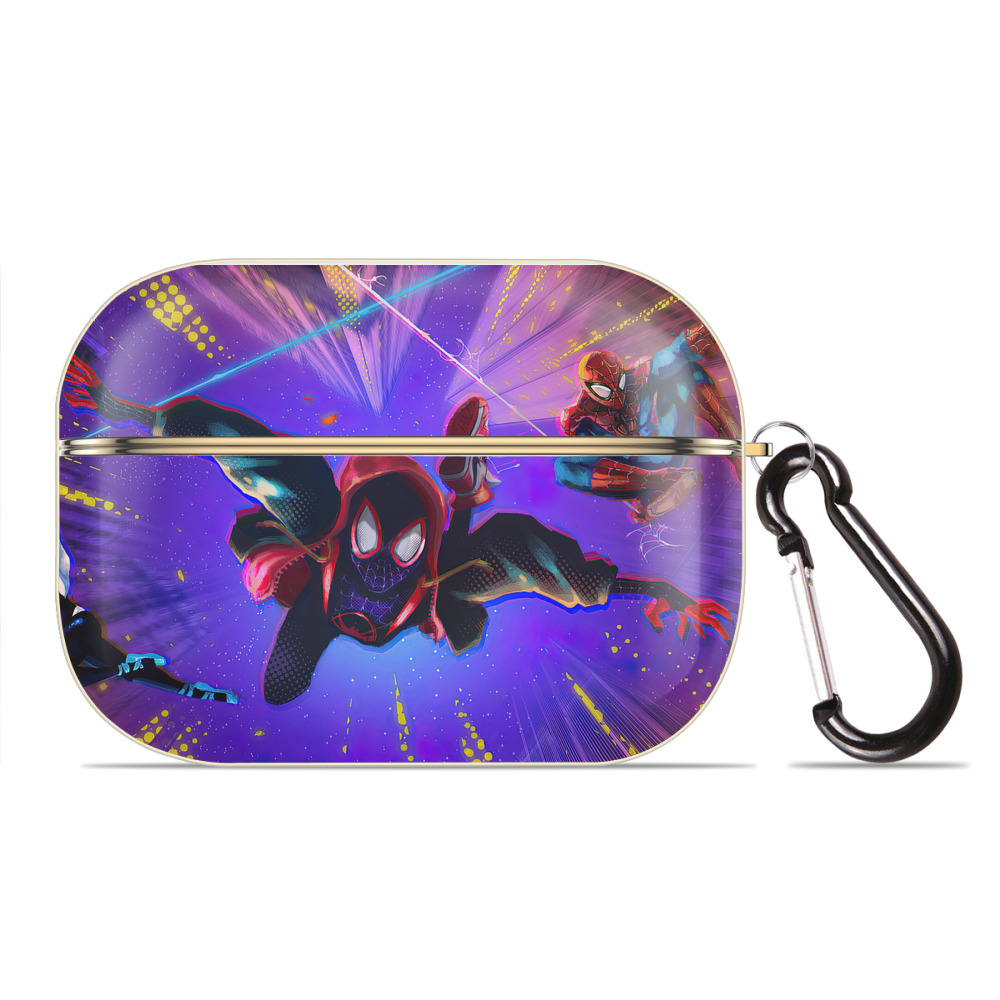 （画像用） Spider Man スパイダーマン 【AirPods Pro用】ハードシェル保護ケース｜耐衝撃・防指紋・カラビナ付き商品仕様