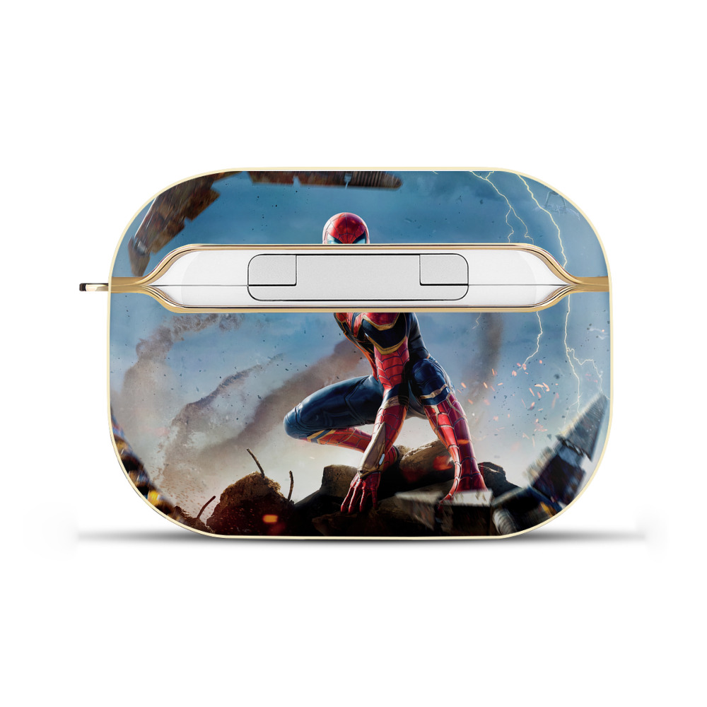 （画像用） Spider Man スパイダーマン 【AirPods Pro用】ハードシェル保護ケース｜耐衝撃・防指紋・カラビナ付き商品仕様