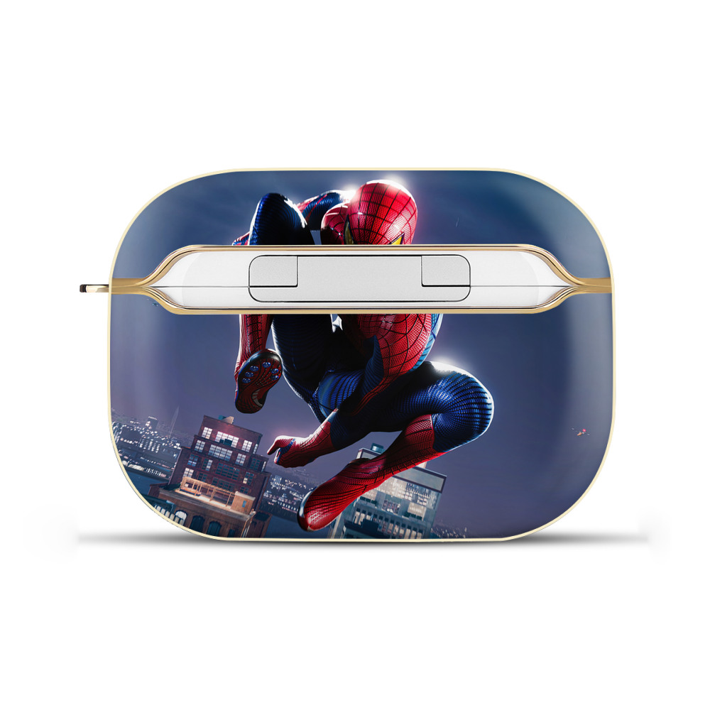 （画像用） Spider Man スパイダーマン 【AirPods Pro用】ハードシェル保護ケース｜耐衝撃・防指紋・カラビナ付き商品仕様