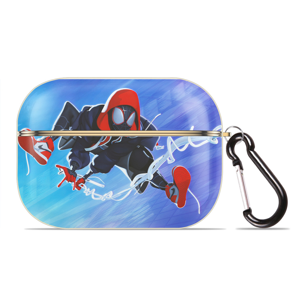 （画像用） Spider Man スパイダーマン 【AirPods Pro用】ハードシェル保護ケース｜耐衝撃・防指紋・カラビナ付き商品仕様